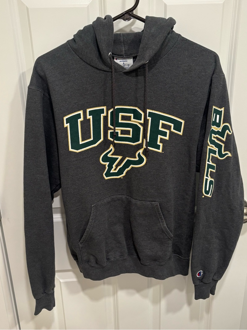 Champion USF Bulls Grey Pullover Sweatshirt Hoodie Womens U.S. Small